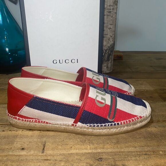 Gucci Logo Canvas Espadrilles - Picture 3 of 11